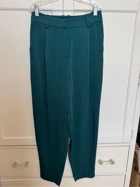 Frank & Oak Teal Wide-Leg Trousers 2